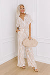 Set For Vacay Jumpsuit in Iced Latte