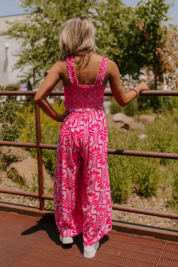 Trip Of A Lifetime Smocked Jumpsuit