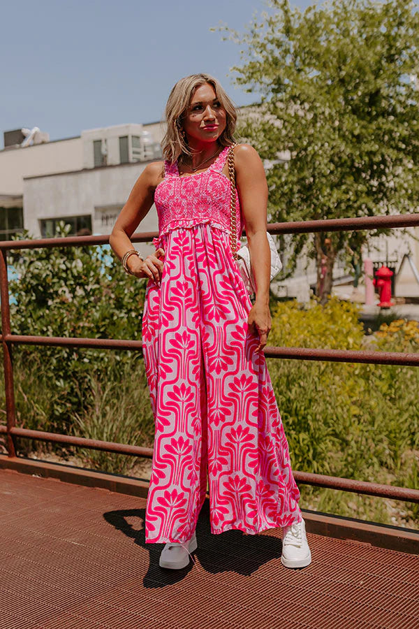 Trip Of A Lifetime Smocked Jumpsuit