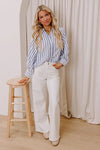 JUST USA Carley High Waist Wide Leg Jean in White