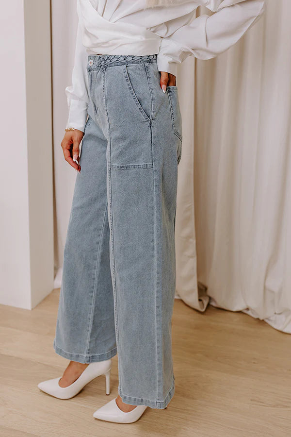 The Julie High Waist Wide Leg Jean in Light Wash