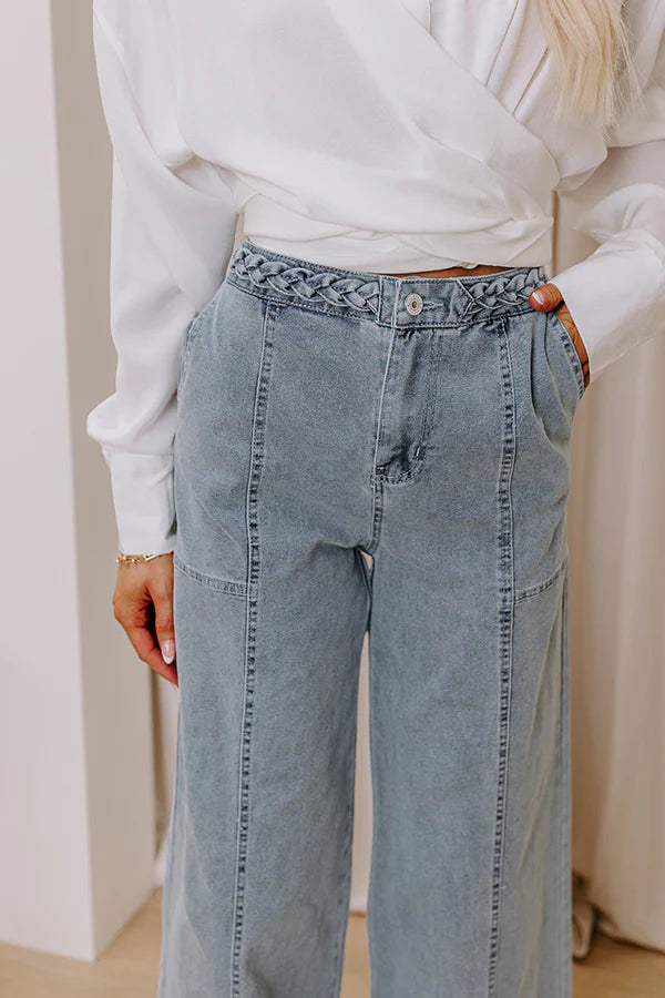 The Julie High Waist Wide Leg Jean in Light Wash