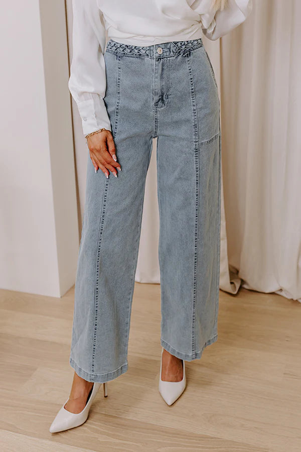 The Julie High Waist Wide Leg Jean in Light Wash