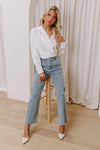 The Julie High Waist Wide Leg Jean in Light Wash