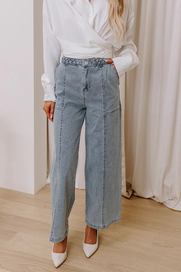 The Julie High Waist Wide Leg Jean in Light Wash