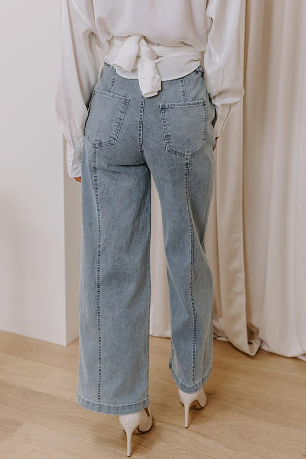 The Julie High Waist Wide Leg Jean in Light Wash