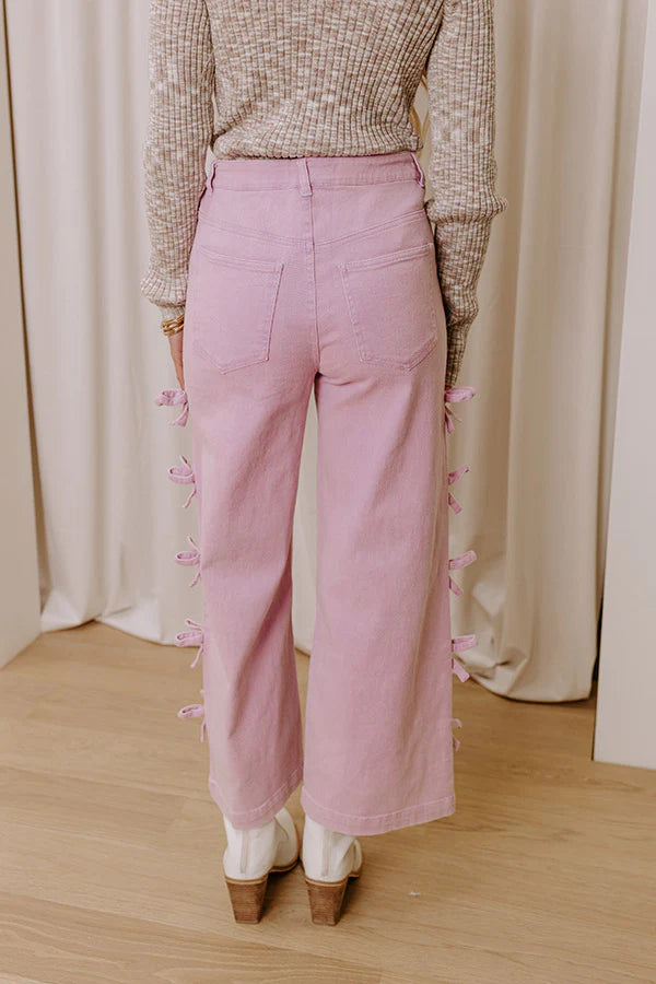 The Layla High Waist Wide Leg Jean in Lavender