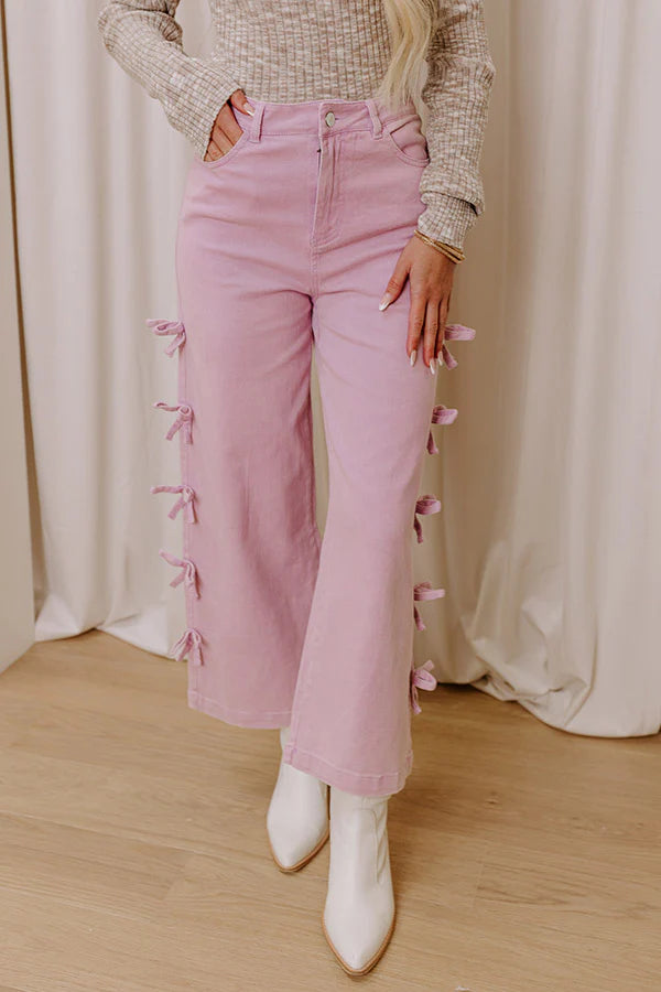 The Layla High Waist Wide Leg Jean in Lavender