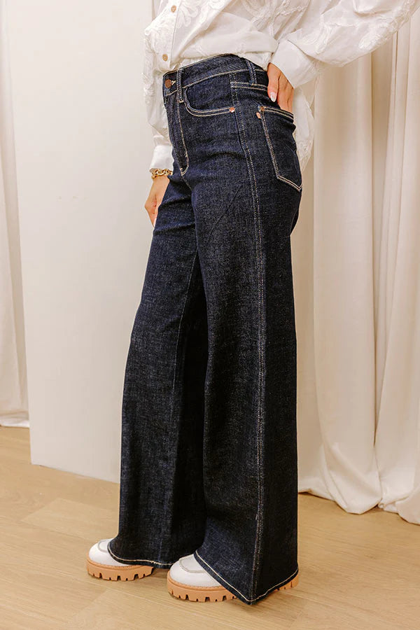 JUDY BLUE Saylor High Waist Wide Leg Jean