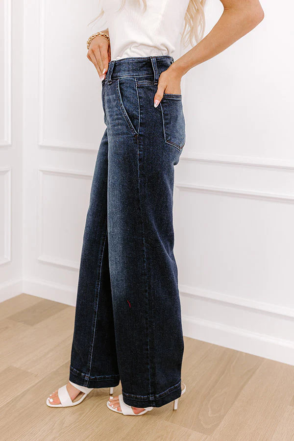 JUDY BLUE Alana High Waist Wide Leg Jean