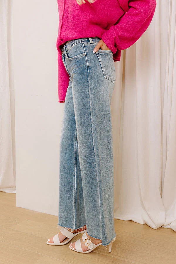 JUDY BLUE Mackenzie High Waist Wide Leg Jean