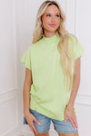 Statement Piece Knit Top in Lime Punch