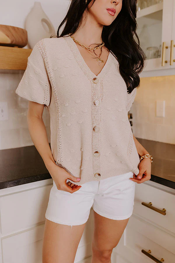 Kind Moment Knit Top in Light Oatmeal