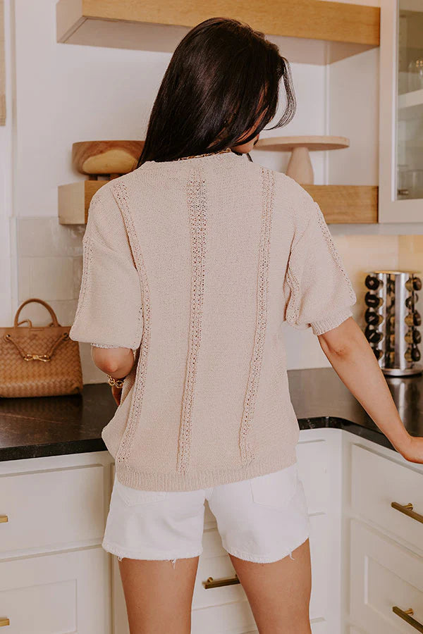 Kind Moment Knit Top in Light Oatmeal