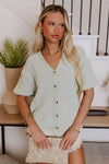 Kind Moment Knit Top in Sage